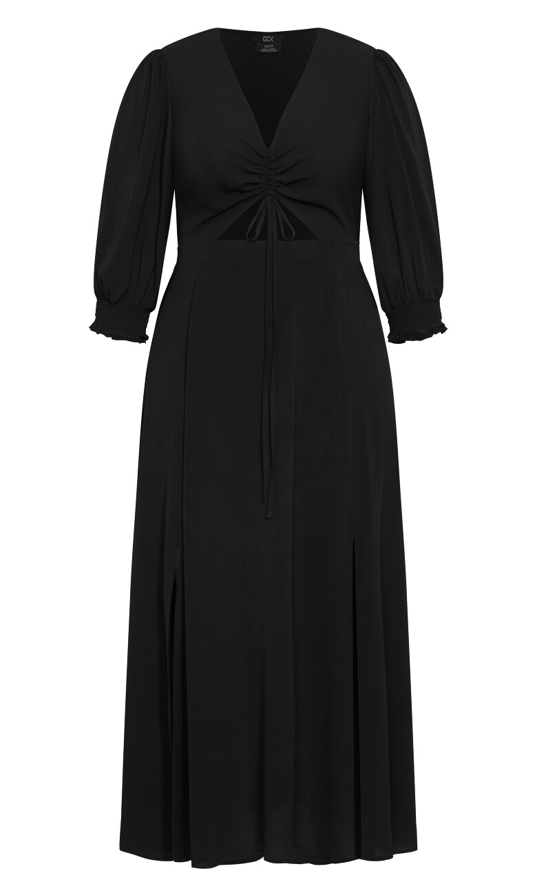 Jolene V Neck Maxi Dress - black