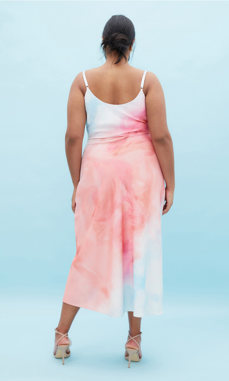 Mali Print Dress - coral