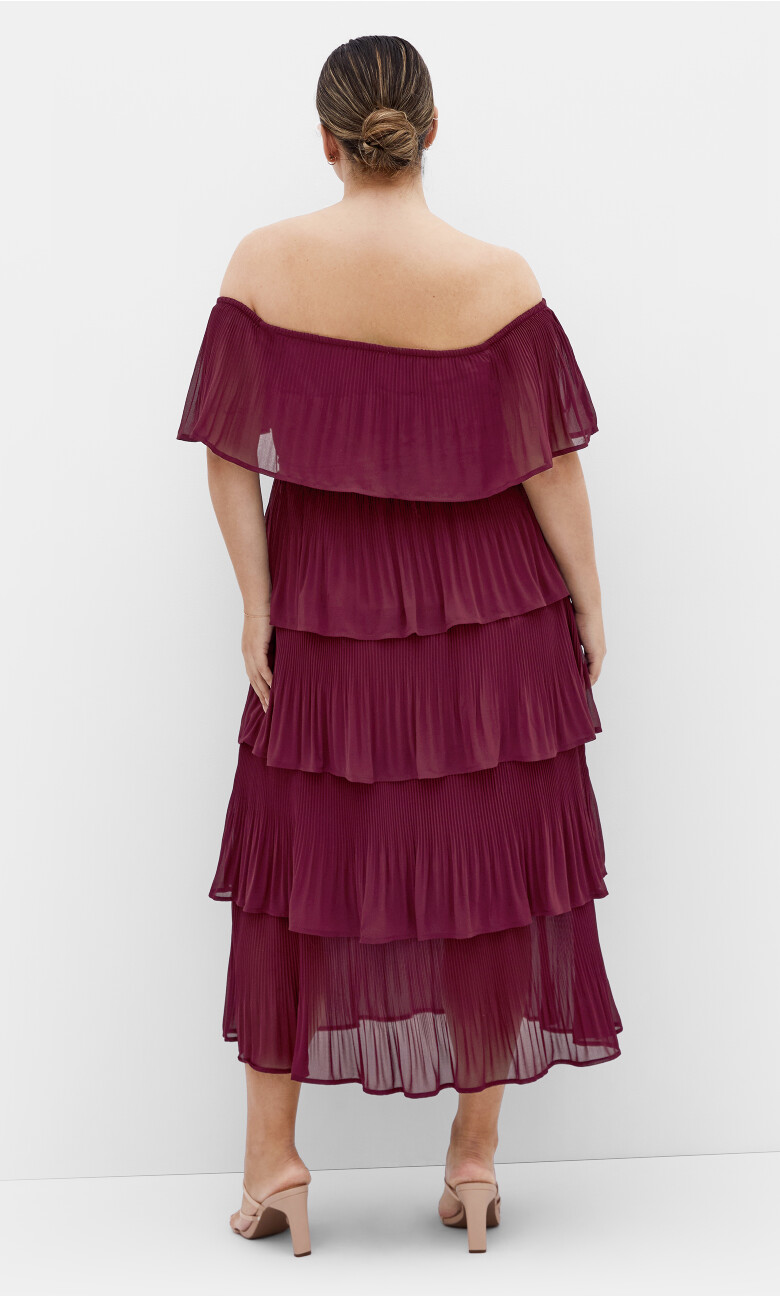 Night Garden Dress - burgundy