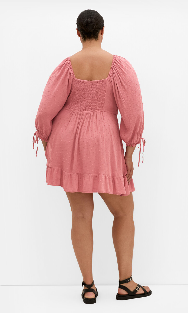 Allegra Mini Dress - rosewood