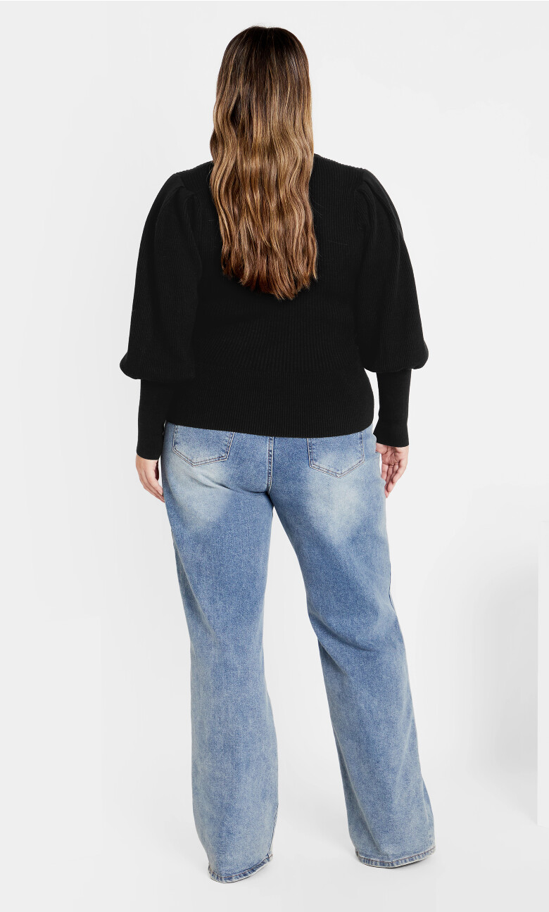 Jojo Rib Jumper - black