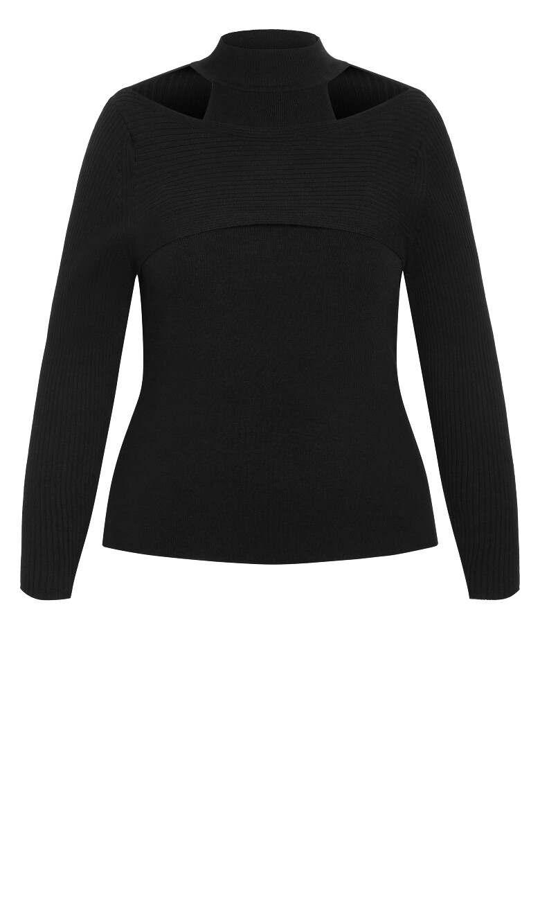 Remi Cut Out Jumper - black