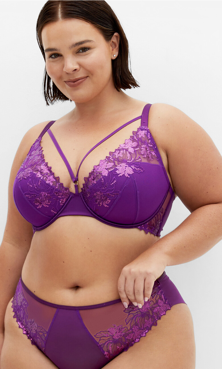 Tara Plunge Contour Bra - Royal Purple