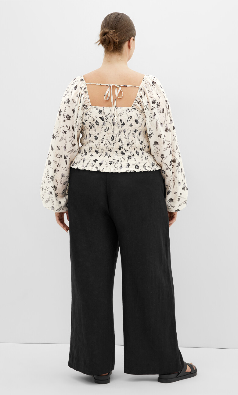 Emmie Print Top - ivory print