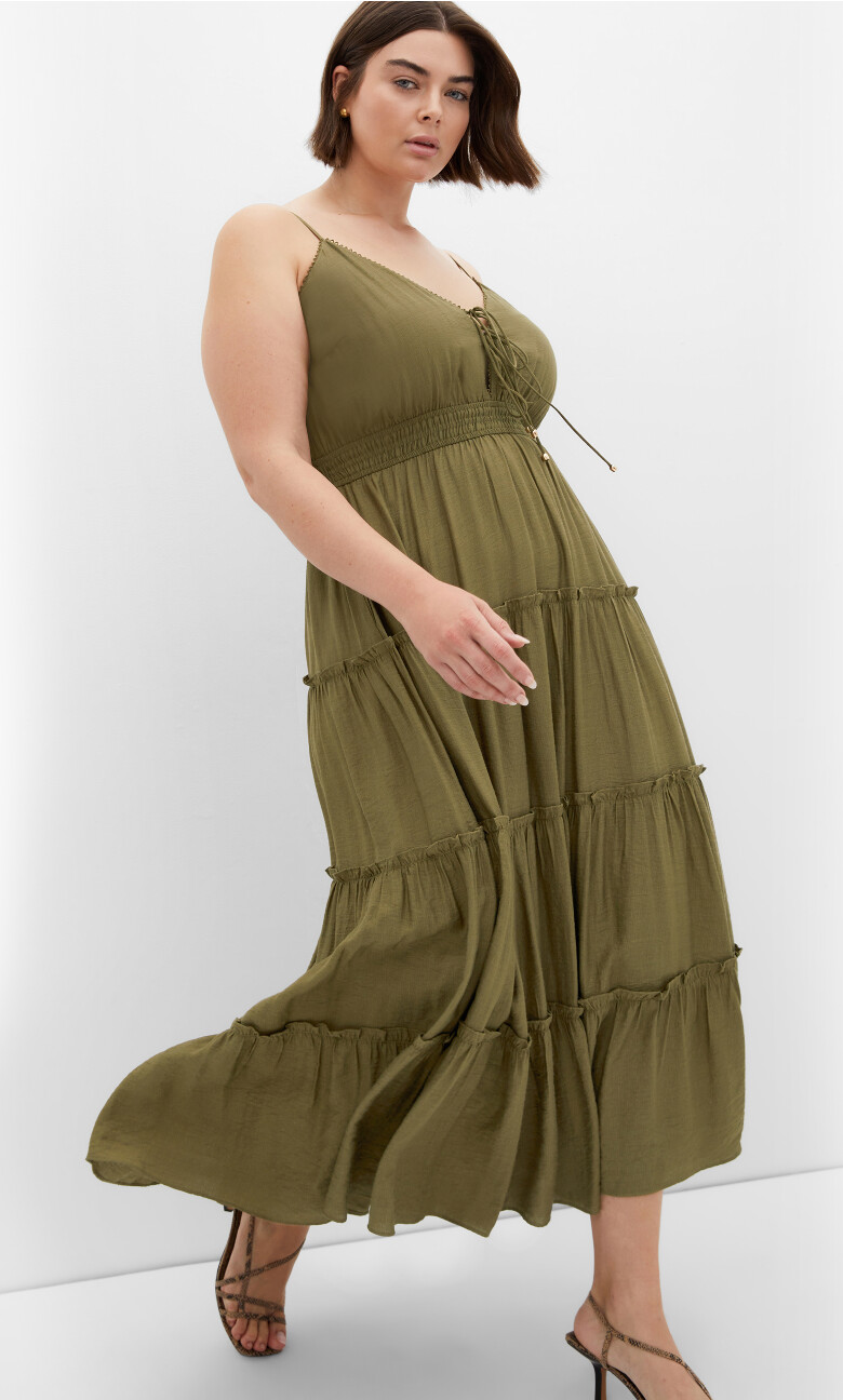 Aiza Maxi Dress - khaki