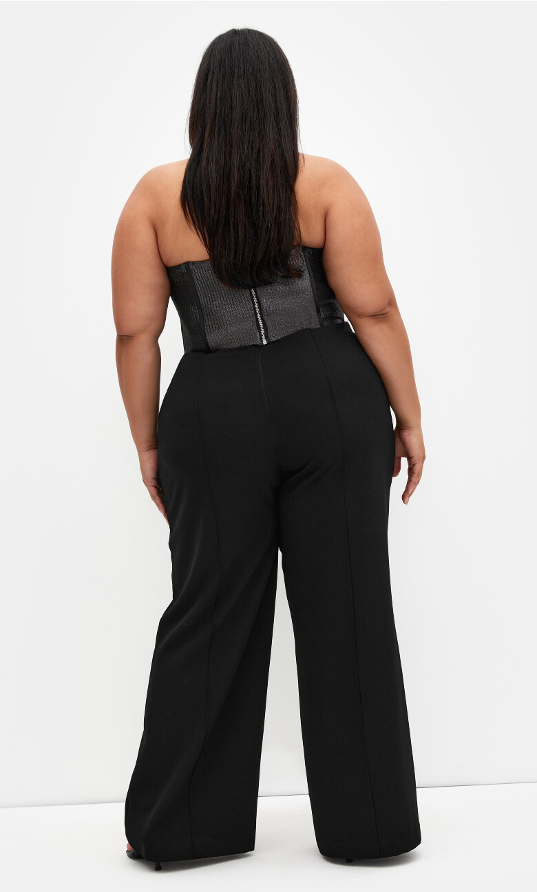 Amaya Shine Corset - gunmetal