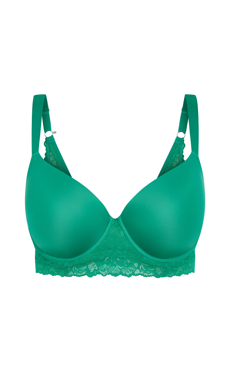 Gemma Contour Longline Bra - green