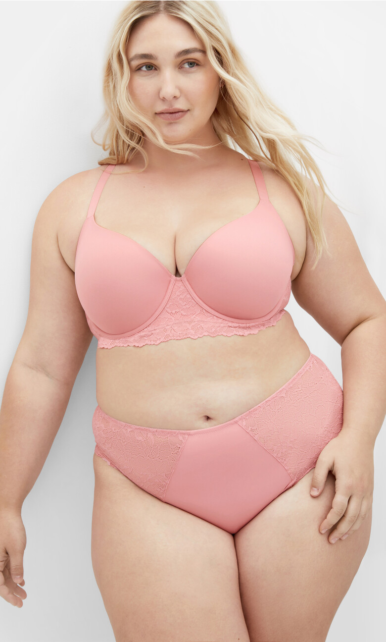 Gemma Contour Longline Bra - rose pink