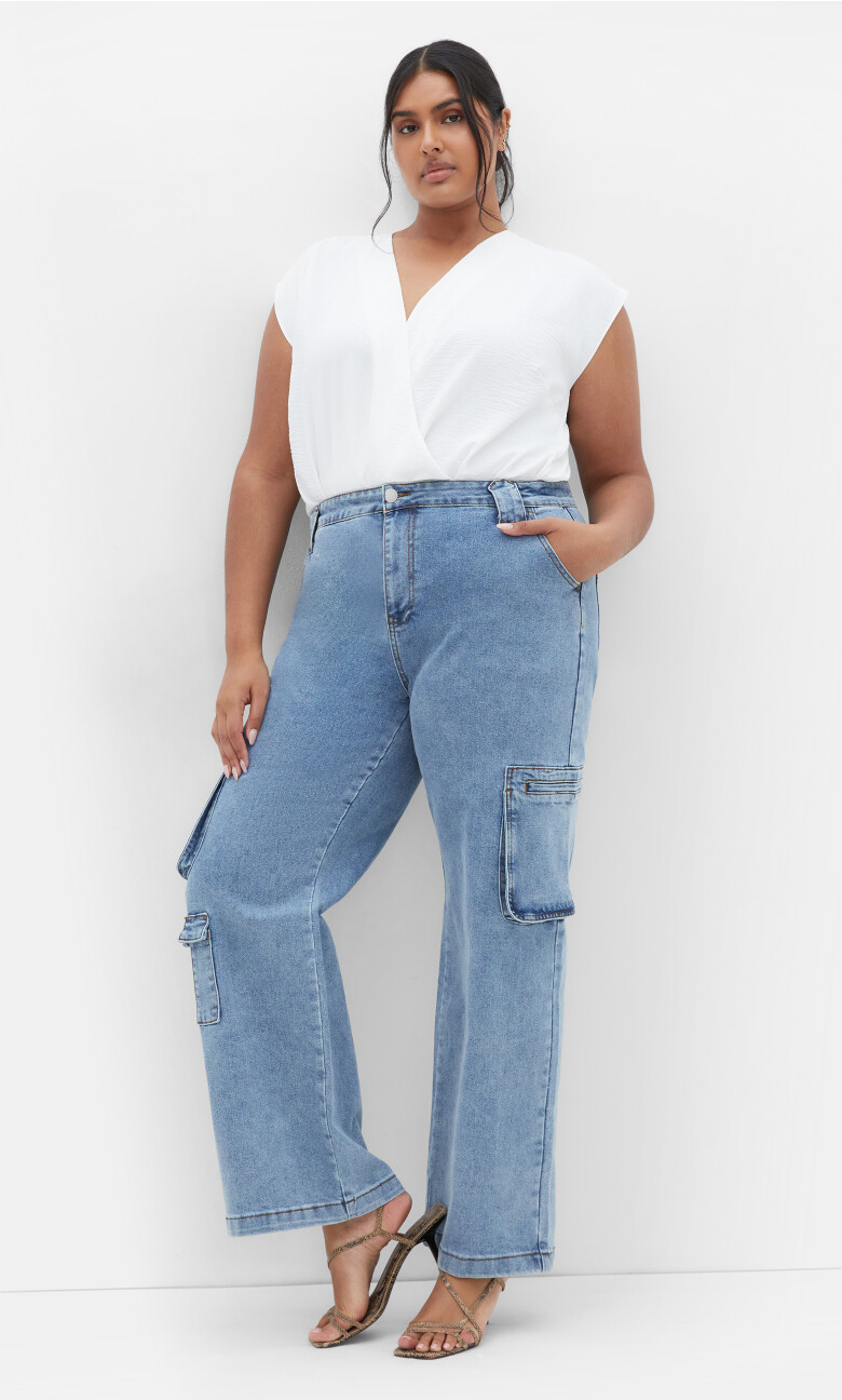 Karlee Cargo Jean - light denim