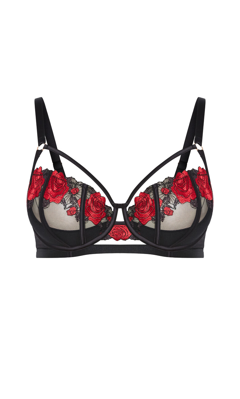 Serena Demi Underwire Bra - red