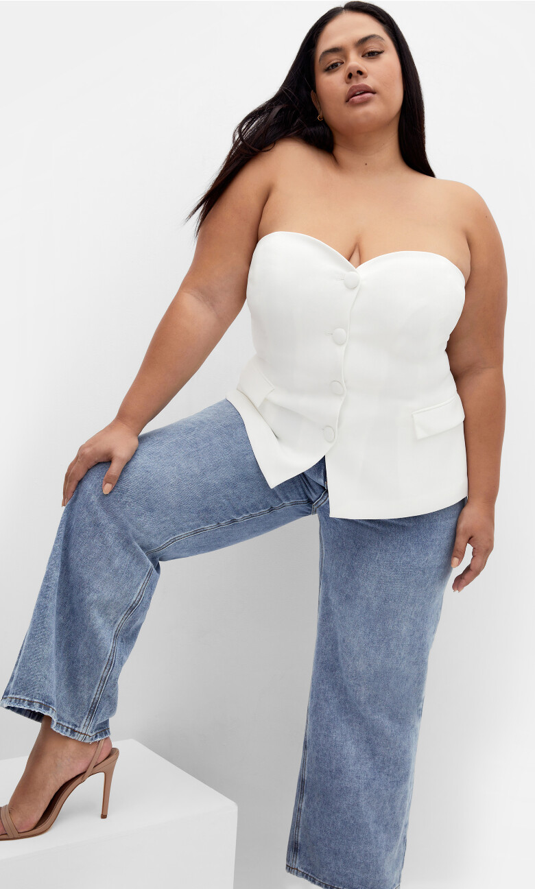 Plus Size Harley Hallie Wide Leg Jean - mid denim