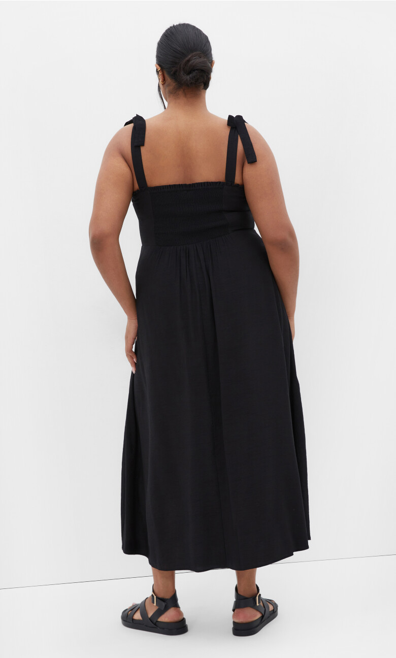 Penny Sleeveless Midi Dress - black