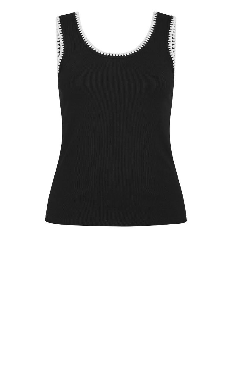Serena Rib Tank - black