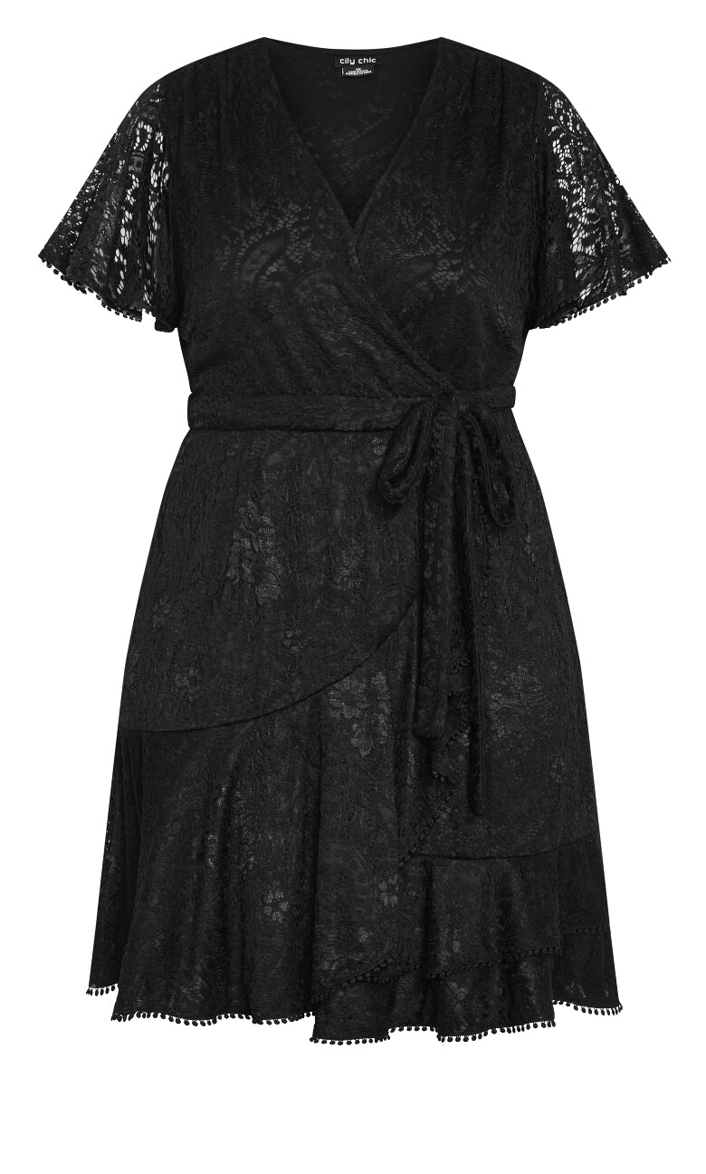 Sweet Lace Mini Dress - black