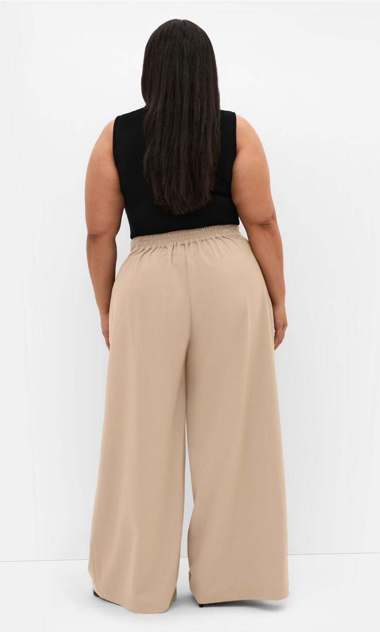 Abbigail Wide Leg Pant - taupe