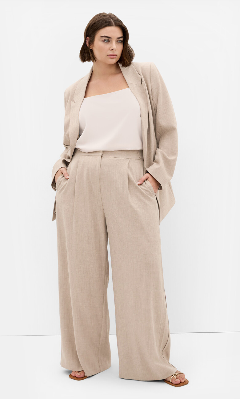 Plus Size Alana Pant - latte (UPDATED)