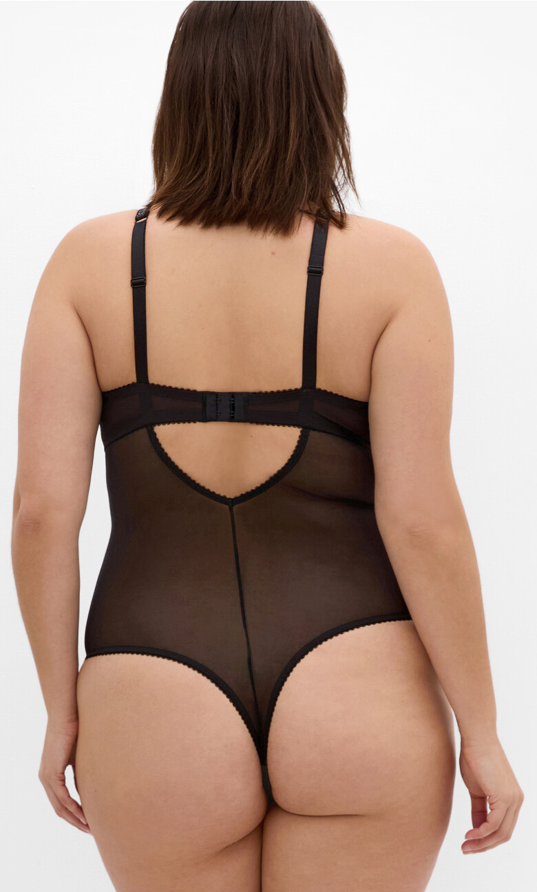 Demi Contour Underwire Bodysuit - black