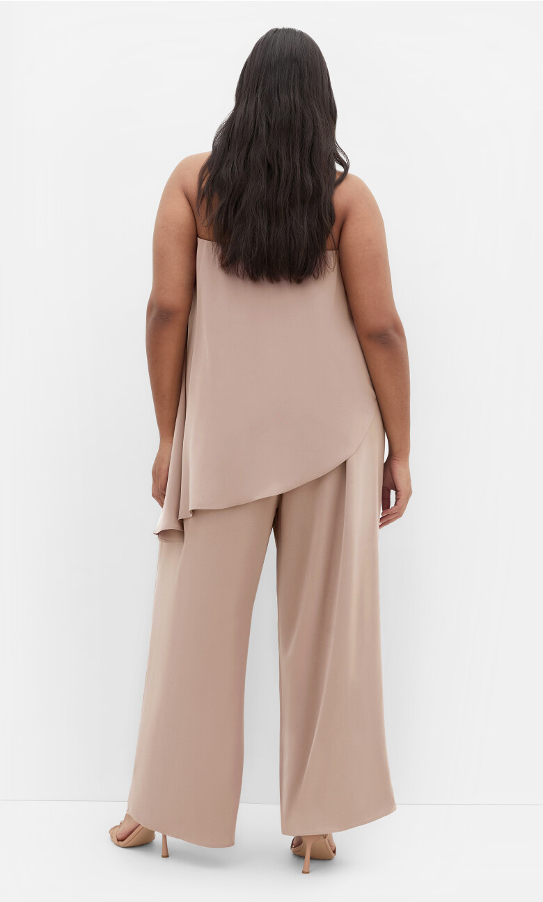 Skylar Strapless Jumpsuit - mink
