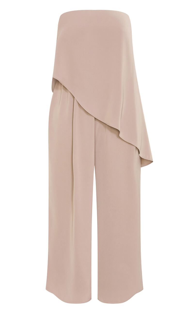 Skylar Strapless Jumpsuit - mink