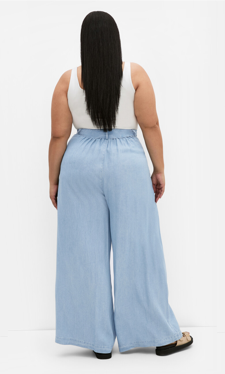 Santorini Wide Leg Pant - light wash