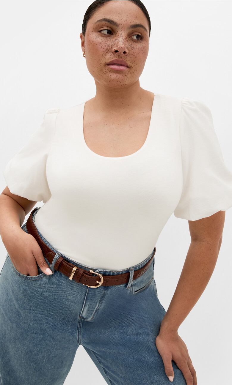 Plus Size Tani Top - white