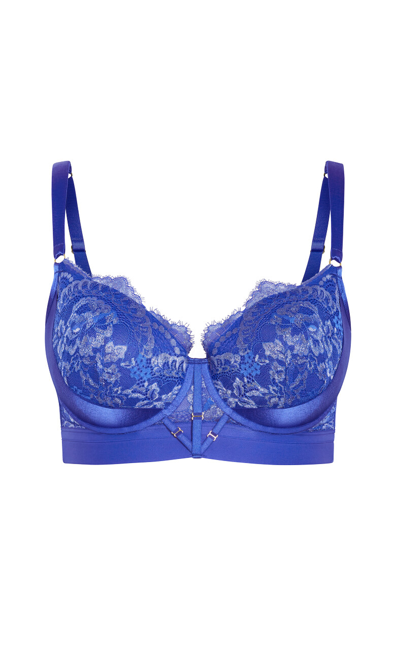 Alexis Contour Longline Bra - blue