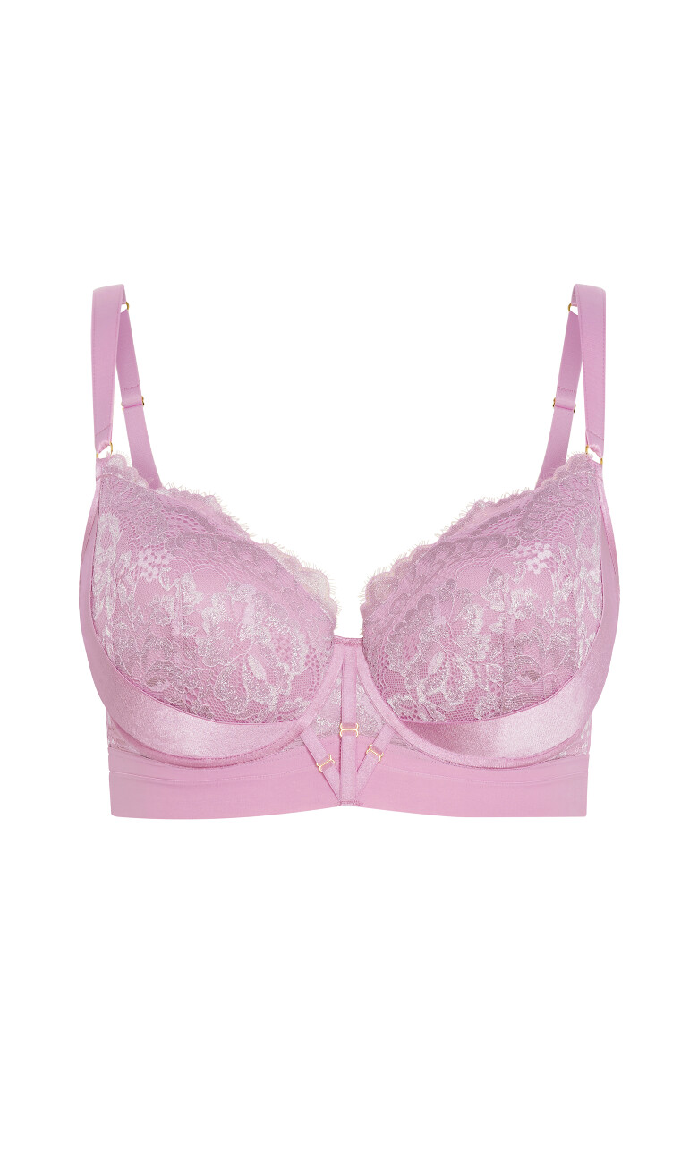 Alexis Contour Longline Bra - purple