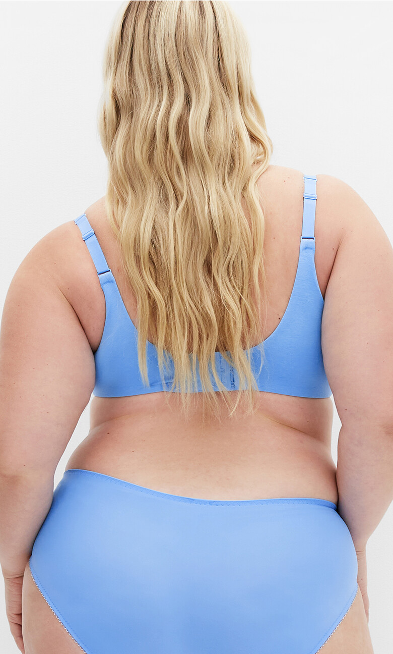 Smooth & Chic Cotton T-shirt Bra - blue topaz