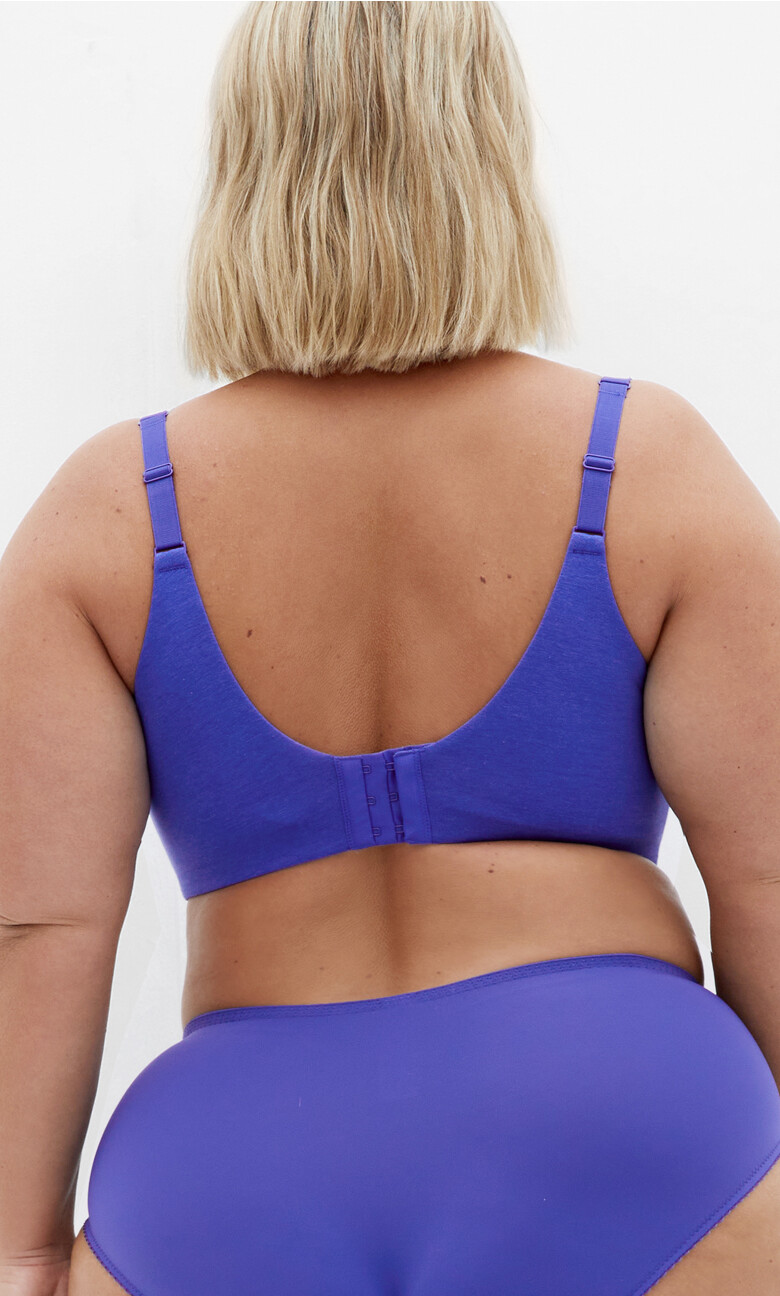 Smooth & Chic Cotton T-Shirt Bra - blue