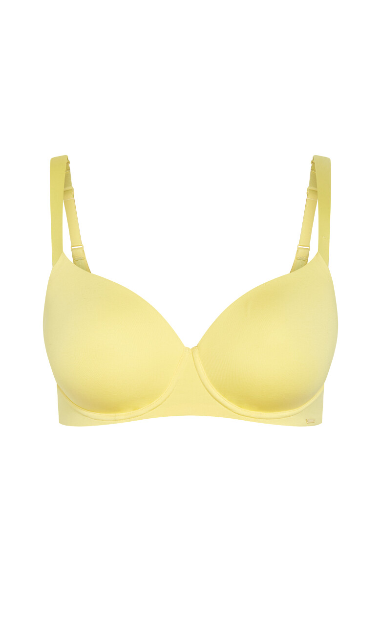 Smooth & Chic Cotton T-Shirt Bra - lemonade