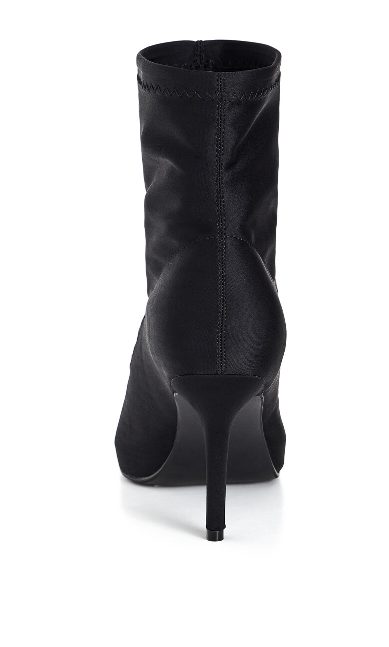 WIDE FIT Sassy Sock Boot - black