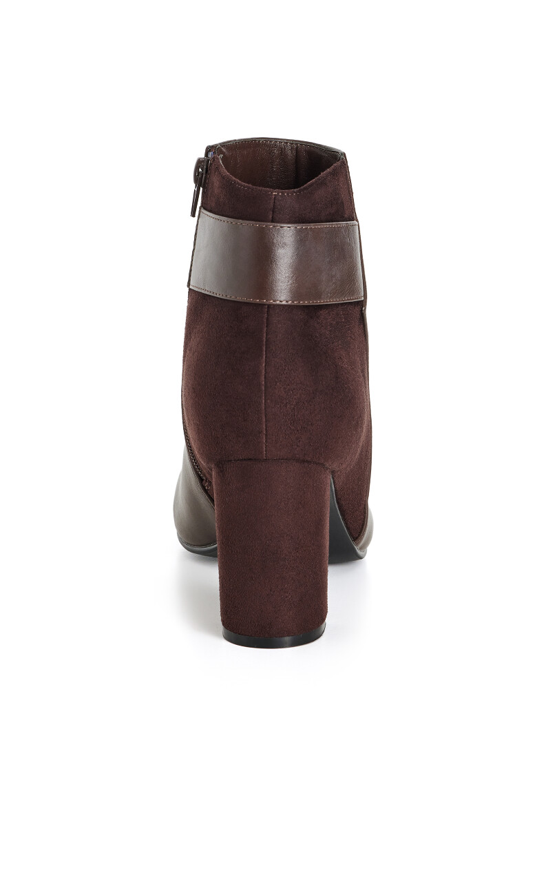 WIDE FIT Jax Ankle Boot - dark chocolate