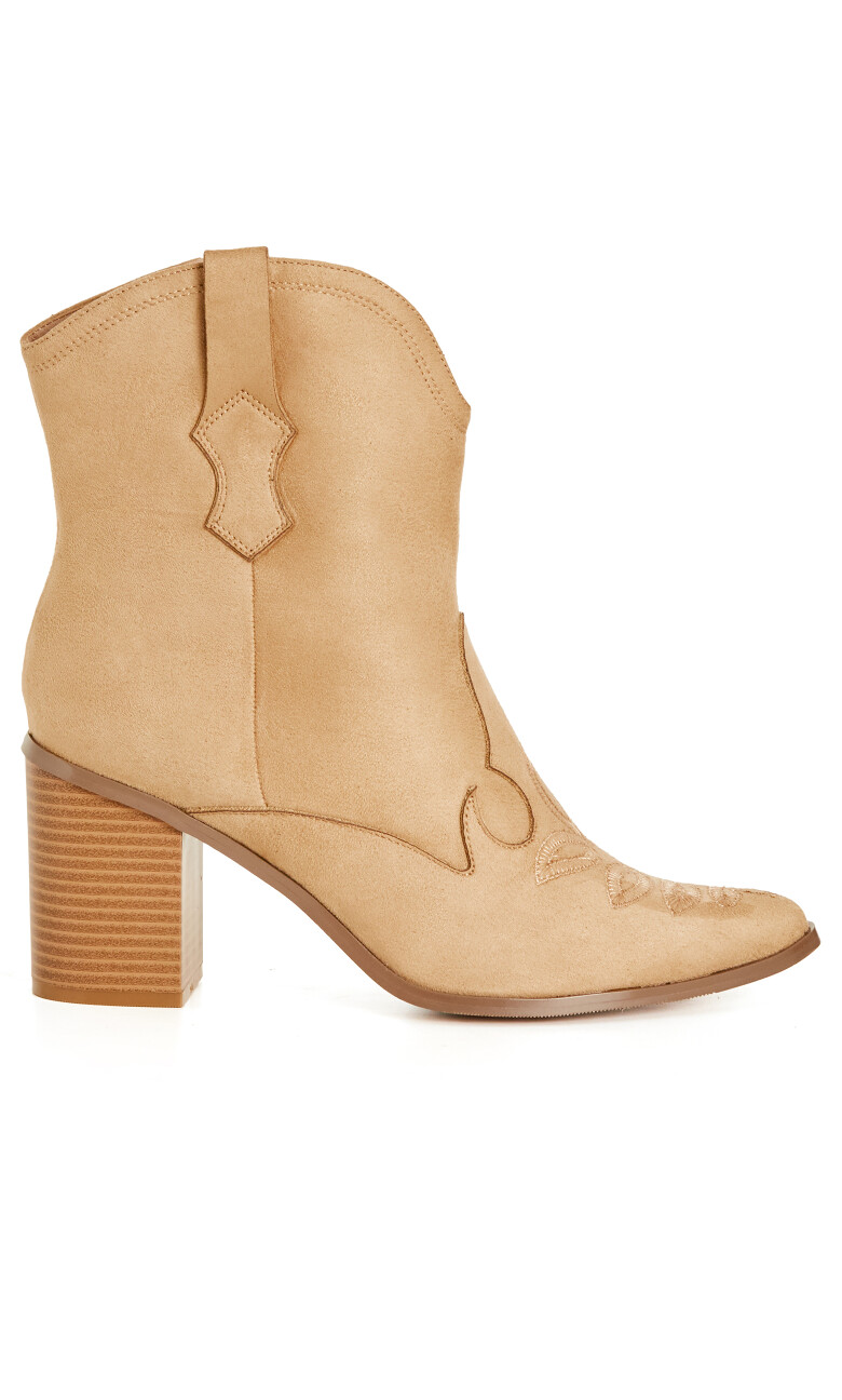 WIDE FIT Elodie Mid Boot - toffee
