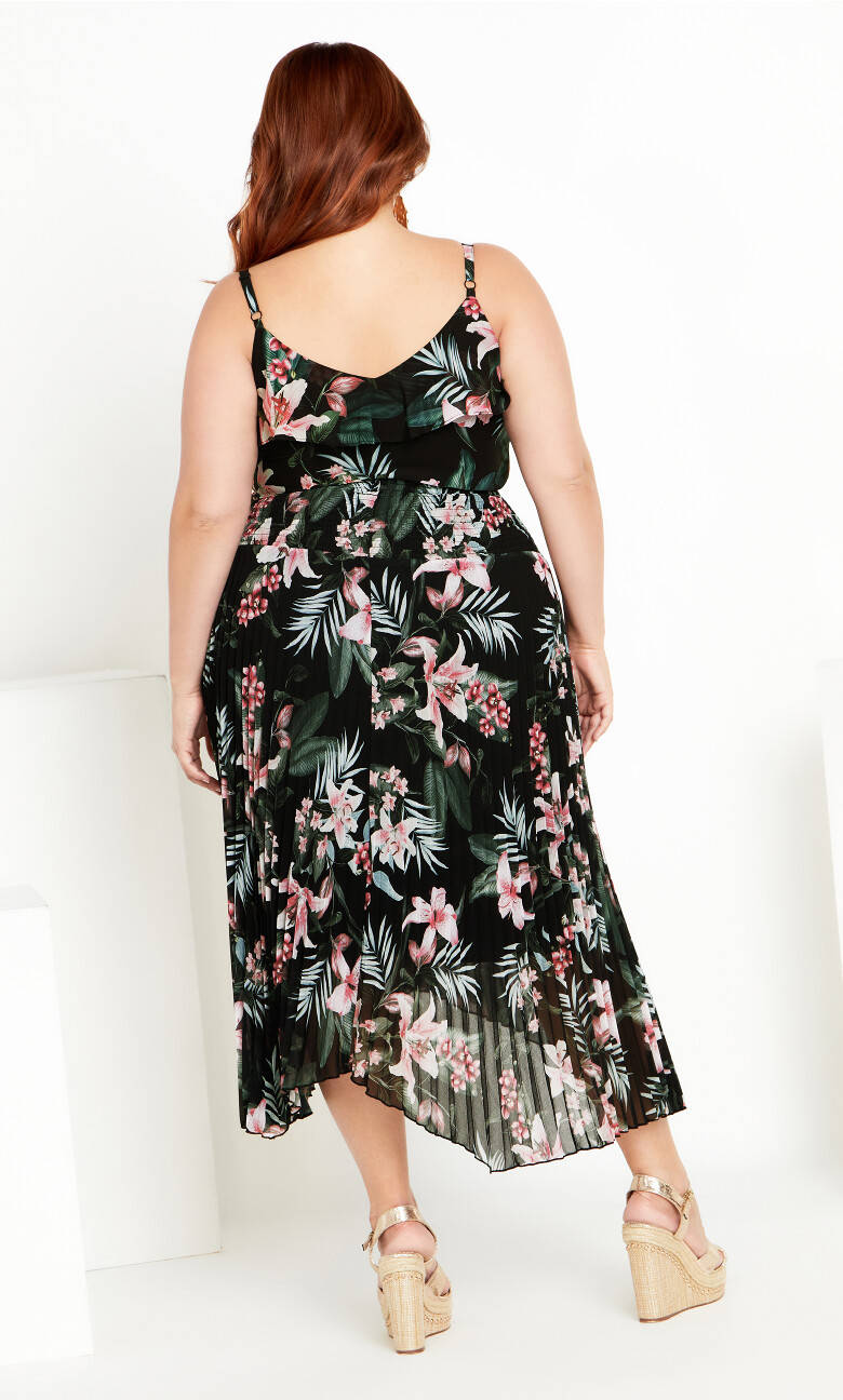 Natalie Print Skirt - black