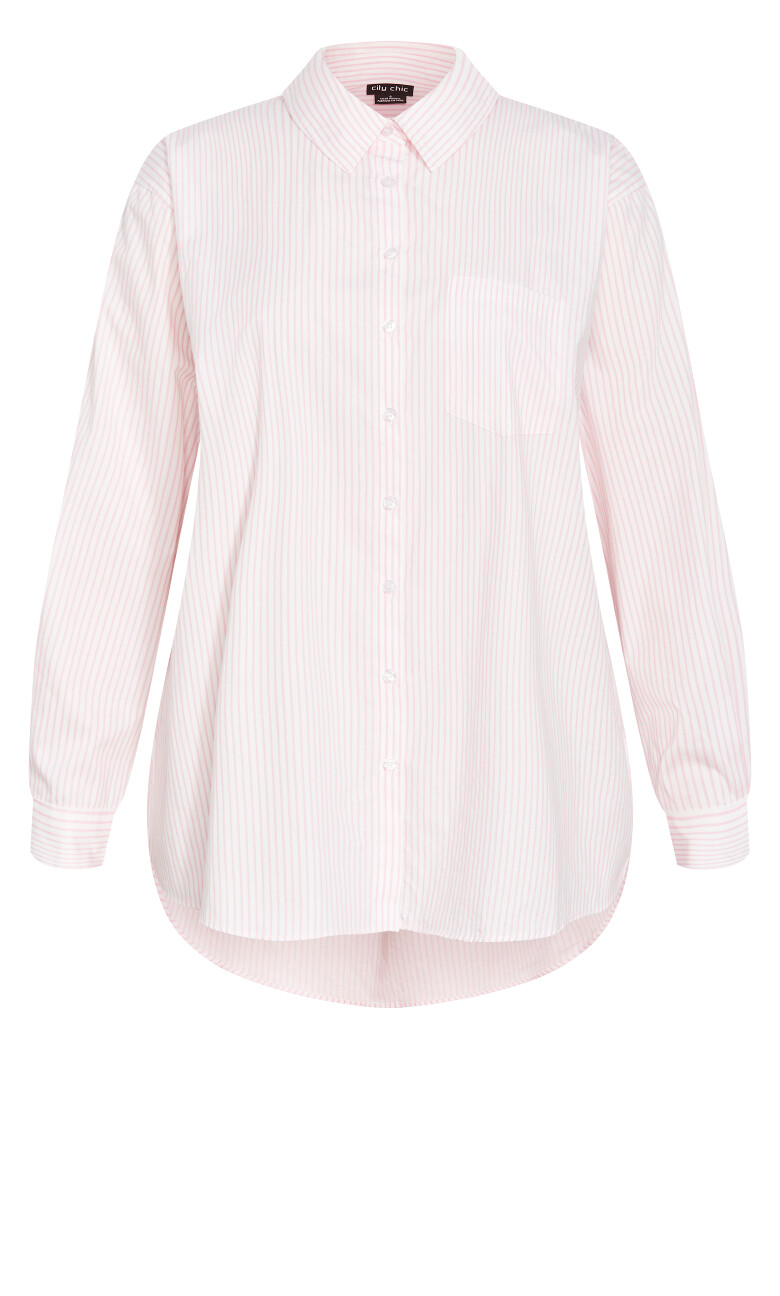 Paige Santorini Stripe Shirt - pink