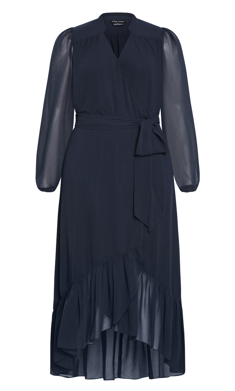 Rylie Wrap Maxi Dress - navy