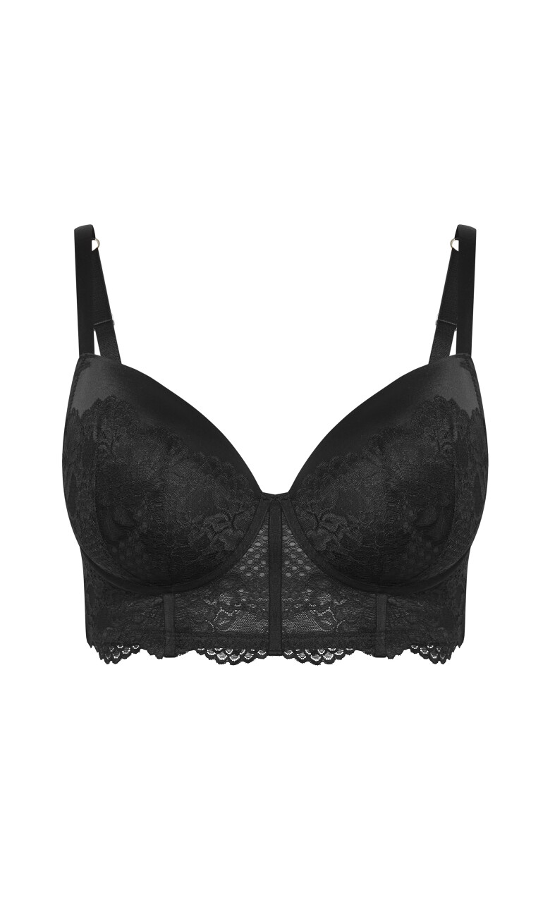 Allure Demi Longline Bra - black