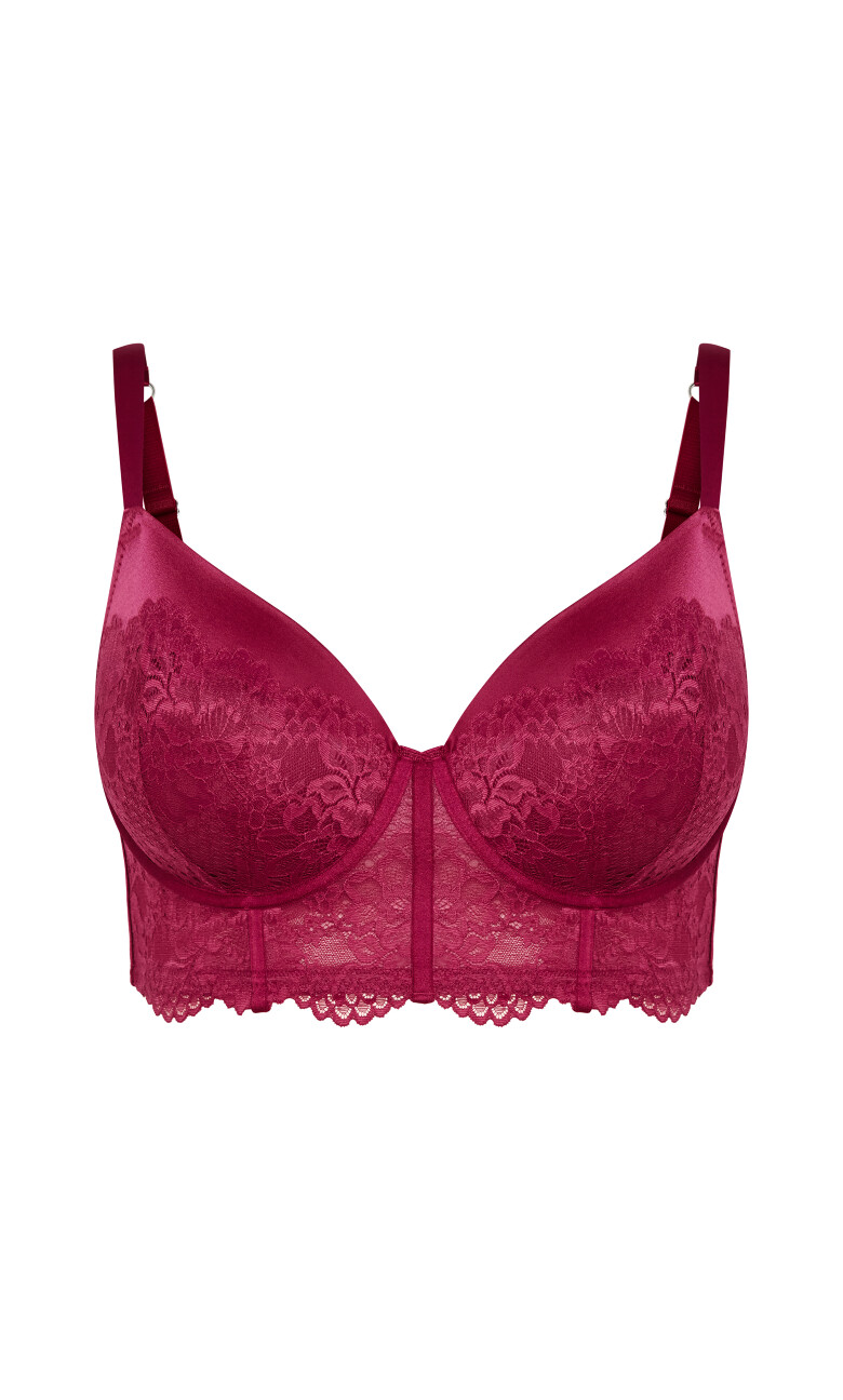 Allure Demi Longline Bra - sangria