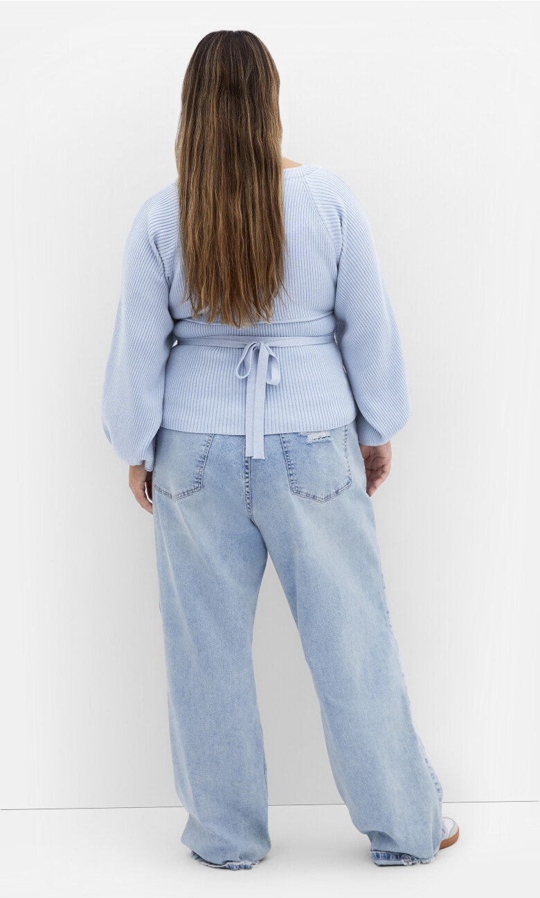 Cassie 2 Piece Cardigan Jumper - baby blue