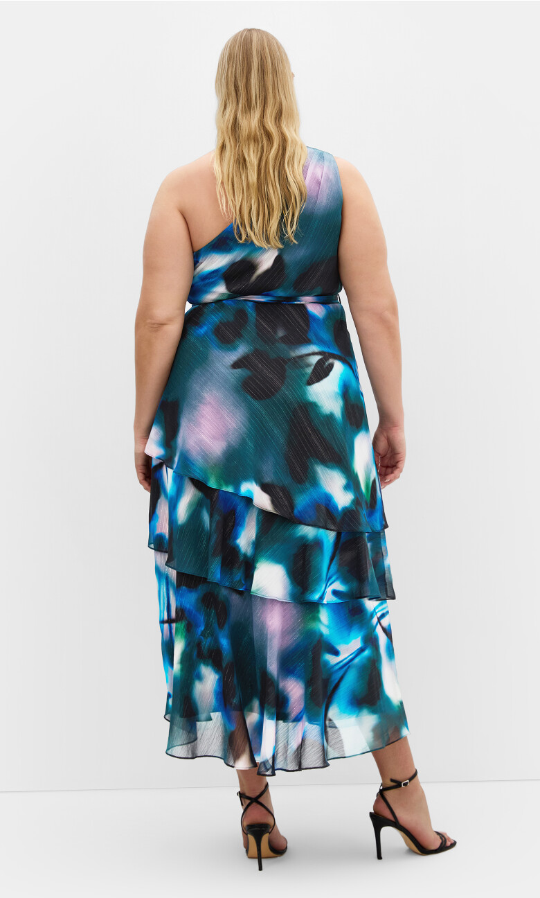 Rendezvous One Shoulder Maxi Dress - deep ocean