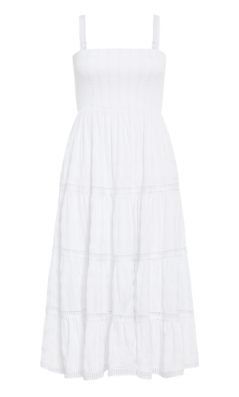 Dakota Crochet Maxi Dress - white