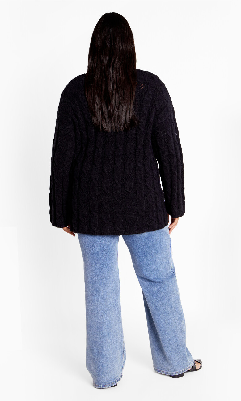 Iris Cable Jumper - black