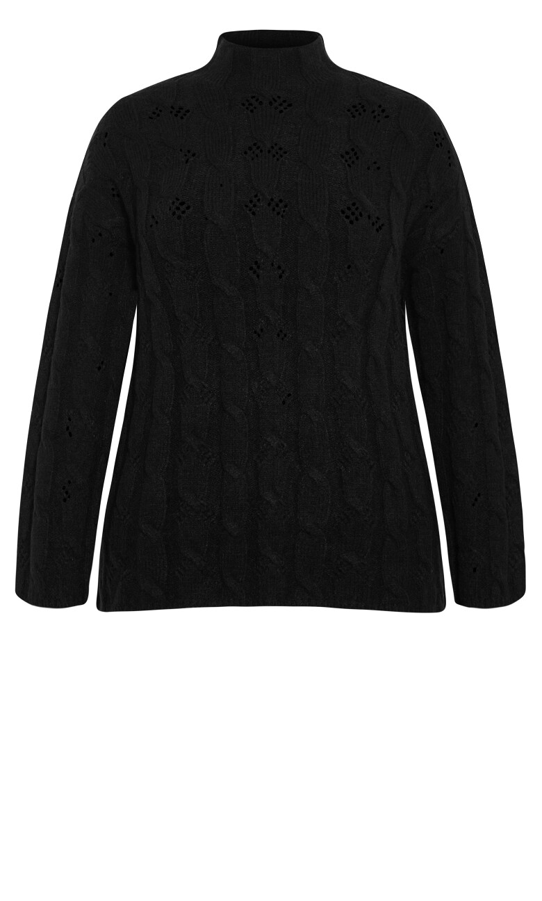 Iris Cable Jumper - black