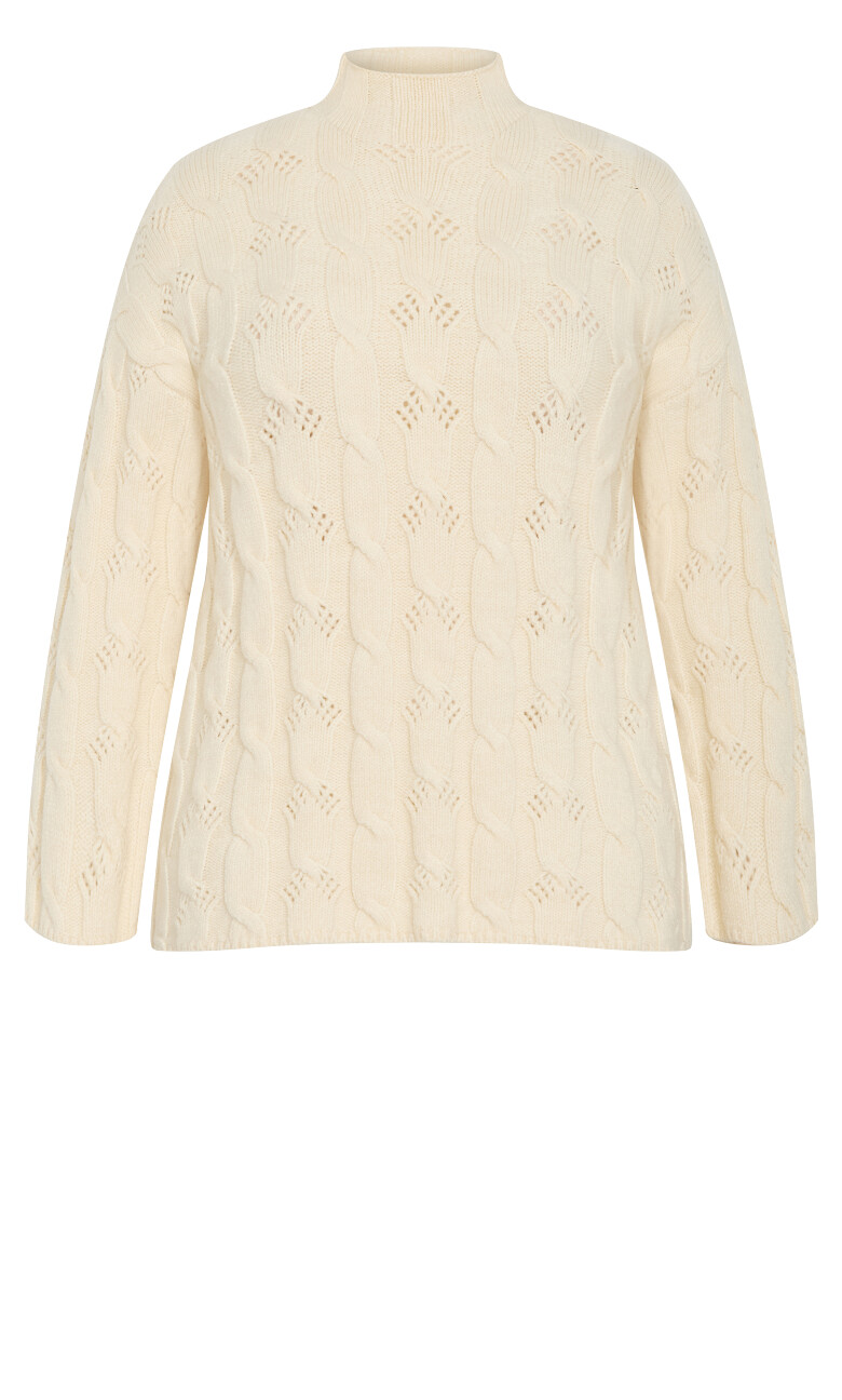 Iris Cable Jumper - cream