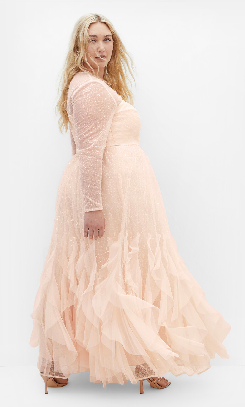 Radiant Maxi Dress - soft gold