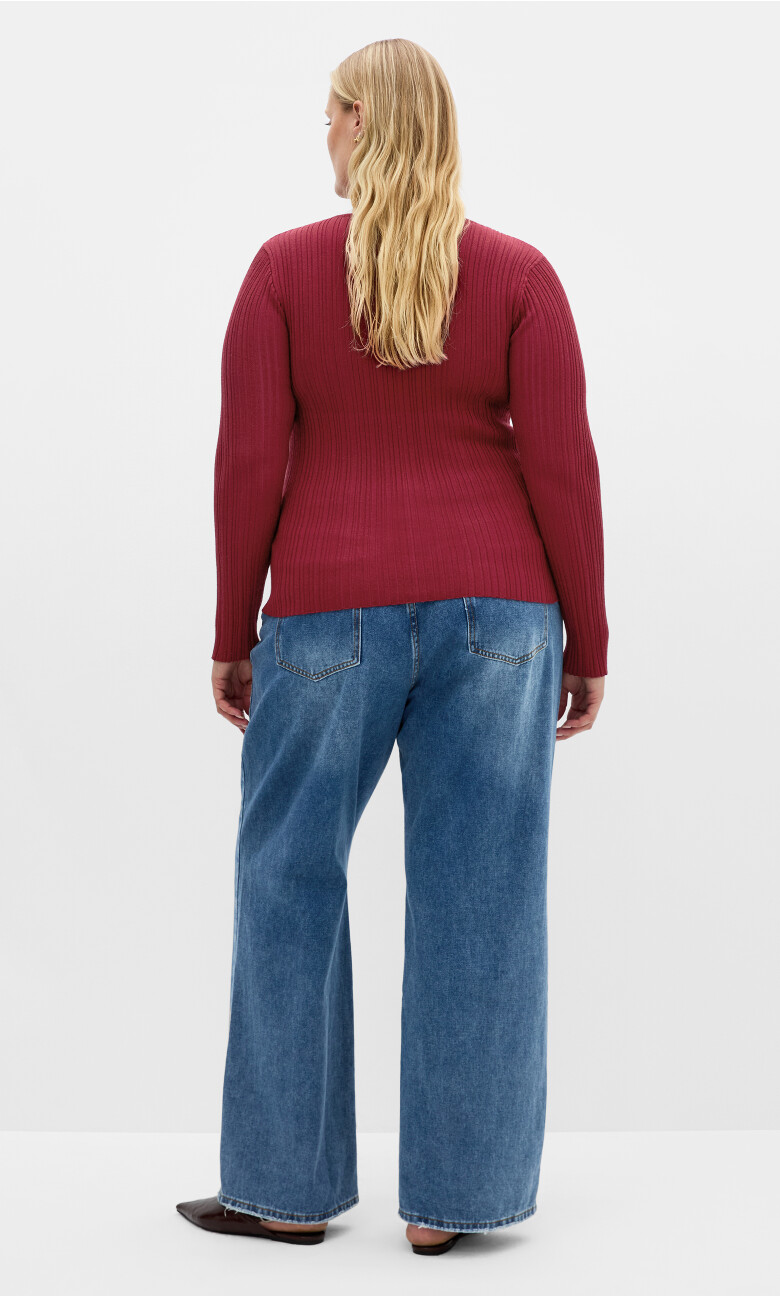 Kaleigh Knit Jumper - dark cherry
