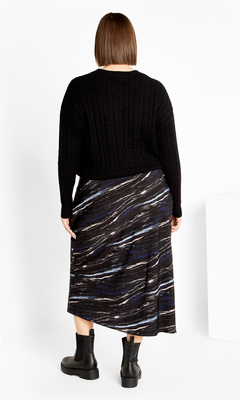 Miranda Print Skirt - marble