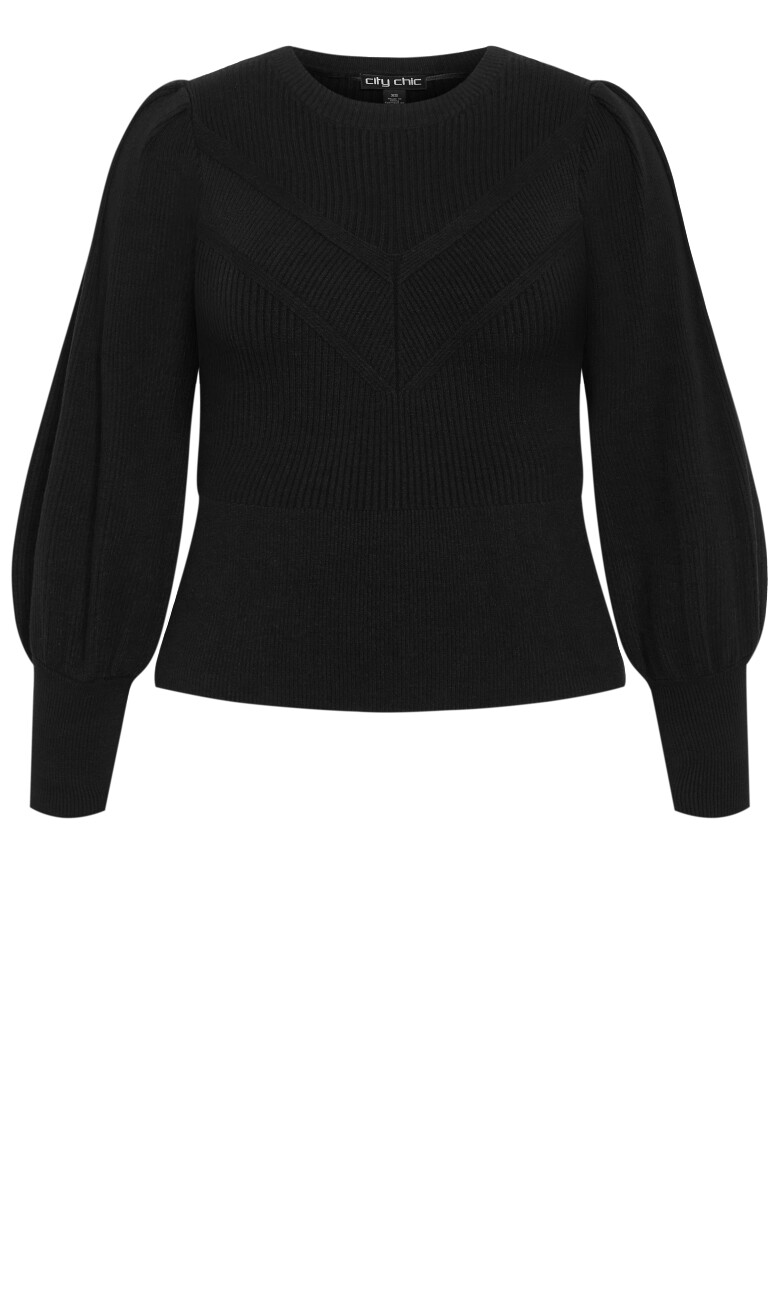 Jojo Rib Jumper - black