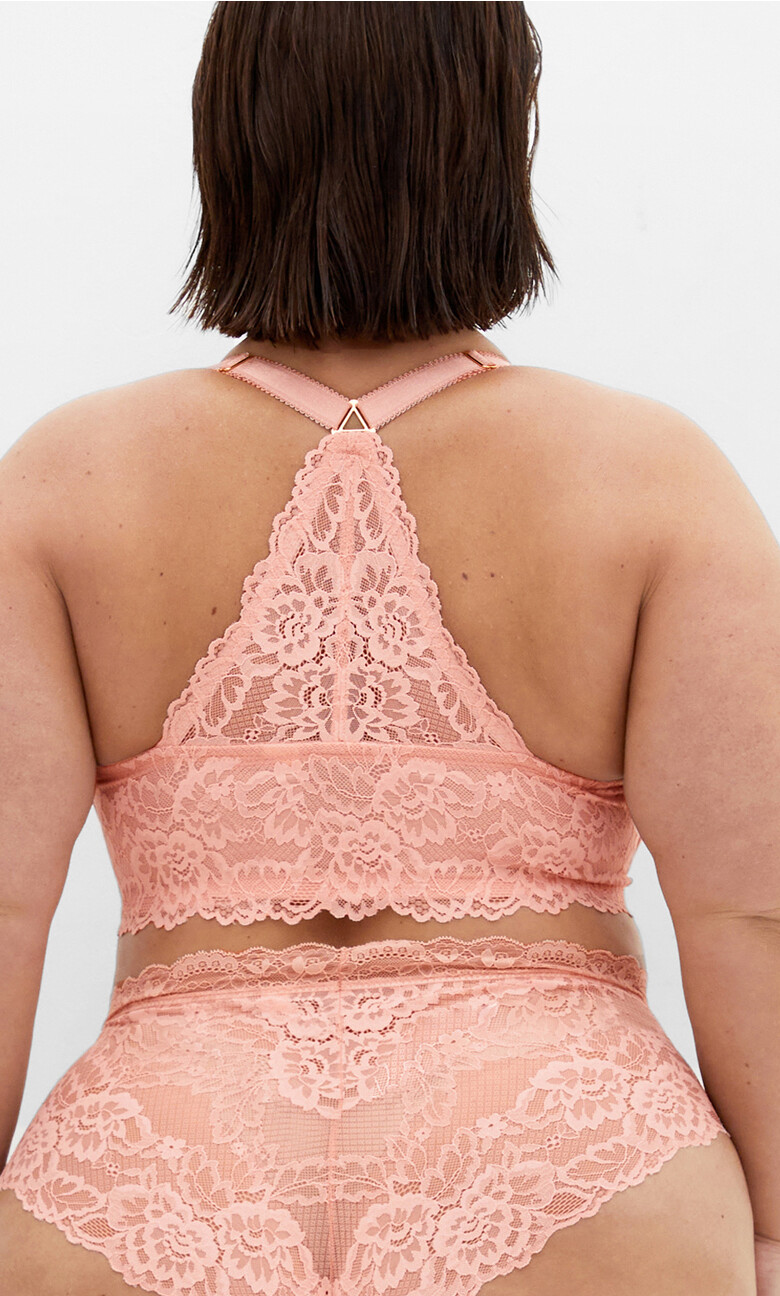 Adore Luxe Racerback Push Up Bra - blush
