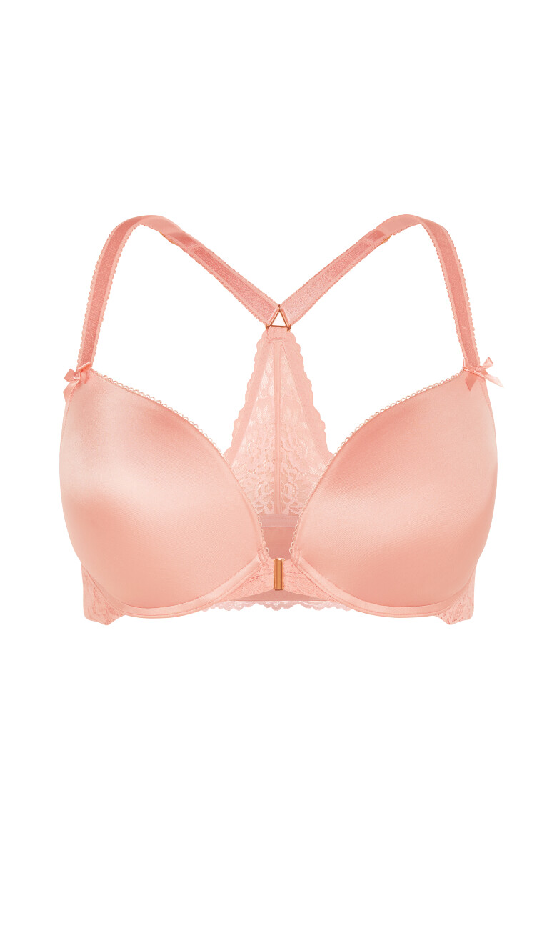 Adore Luxe Racerback Push Up Bra - blush